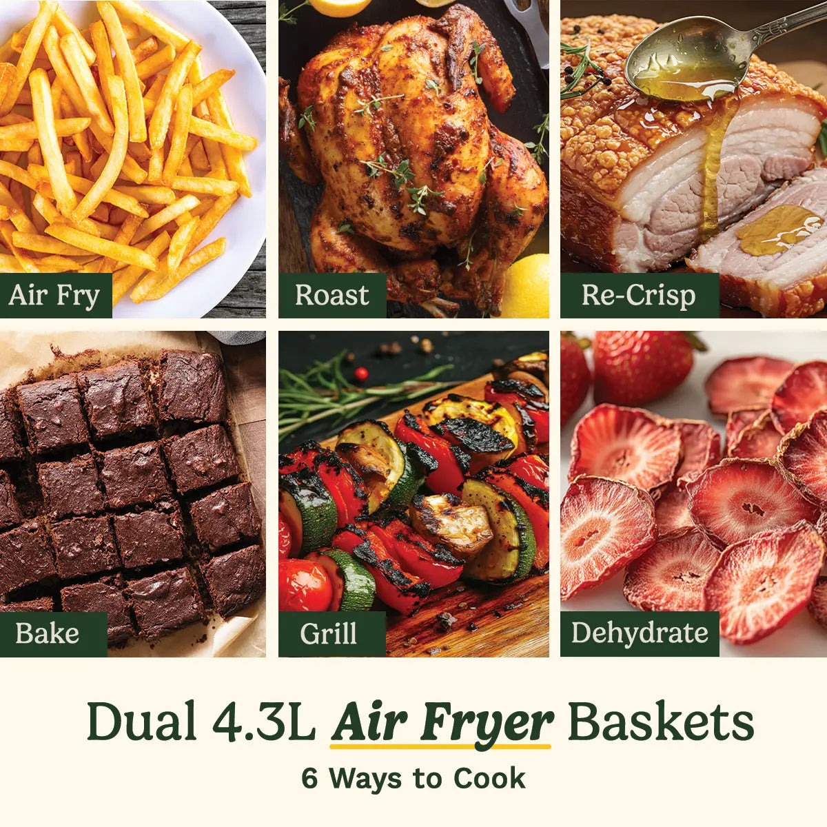 Tri Zone 13.6L Air Fryer & Oven