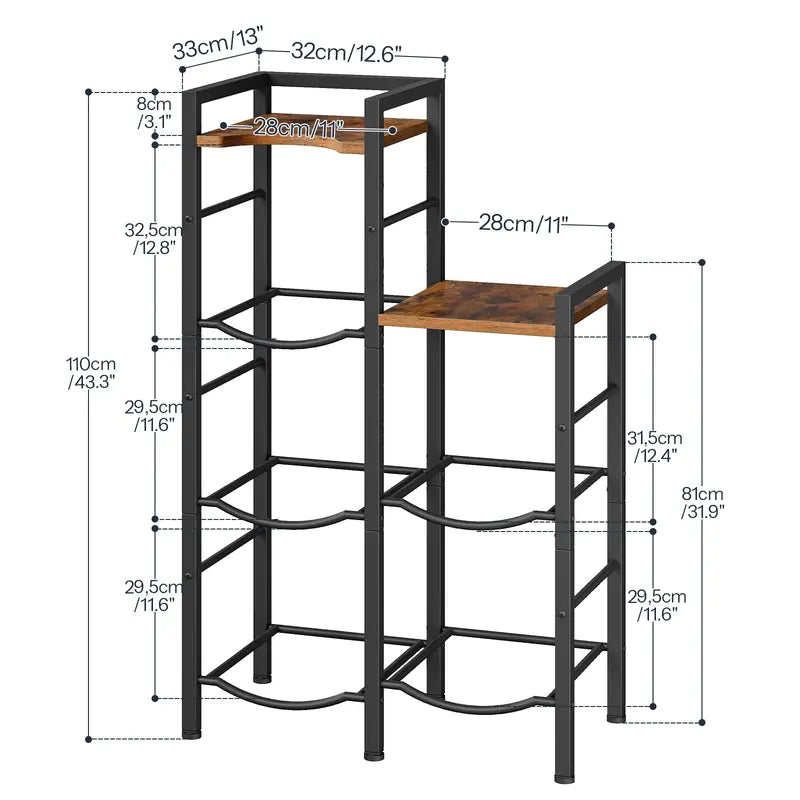 Three-tier water bottle rack