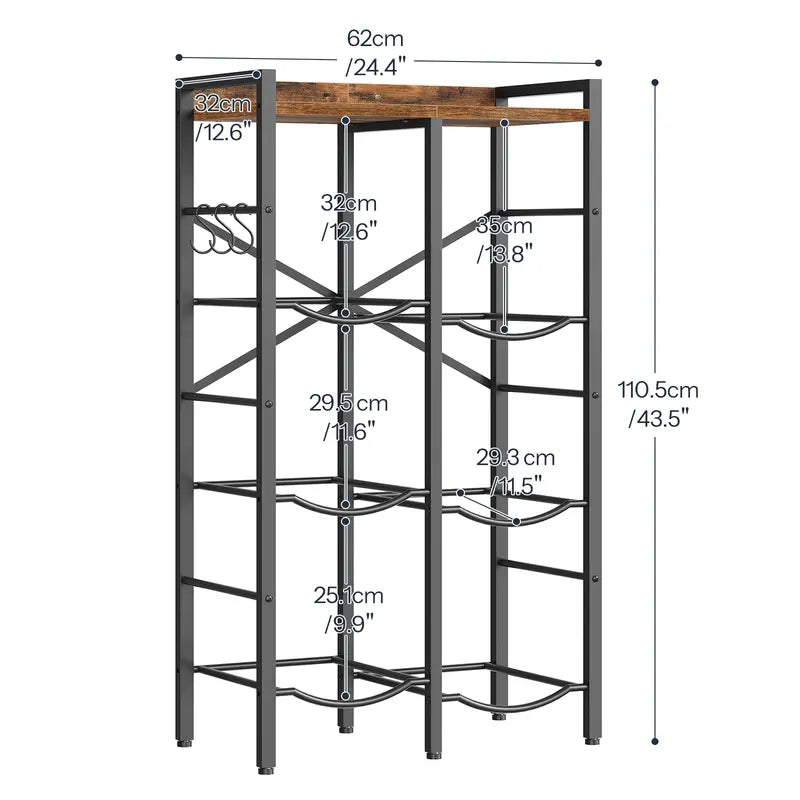 Three-tier water bottle rack