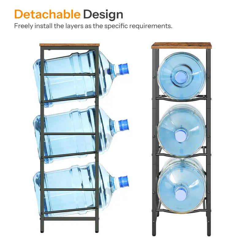 Three-tier water bottle rack