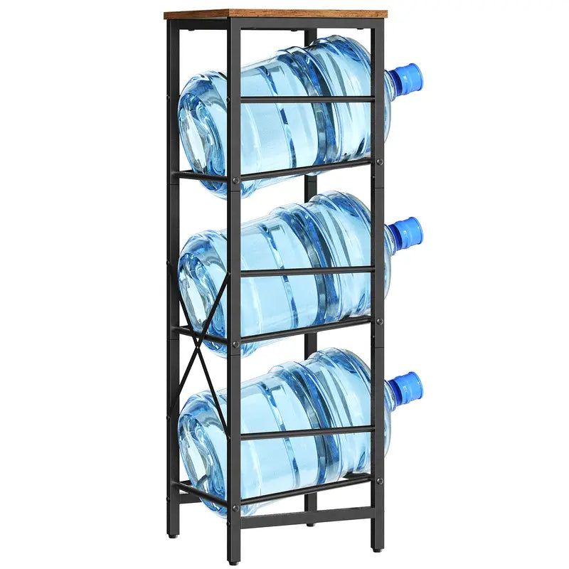 Three-tier water bottle rack