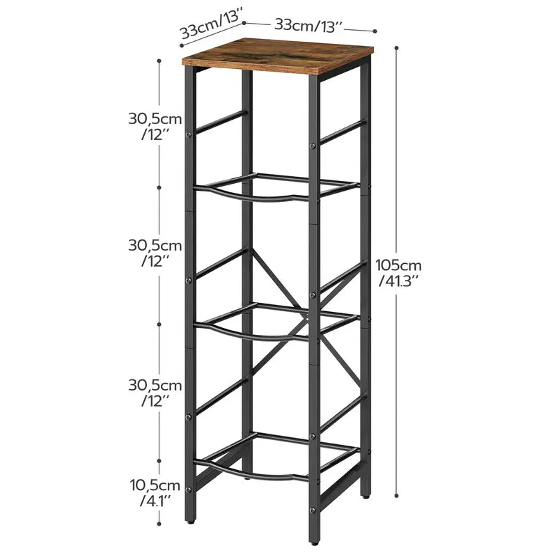 Three-tier water bottle rack