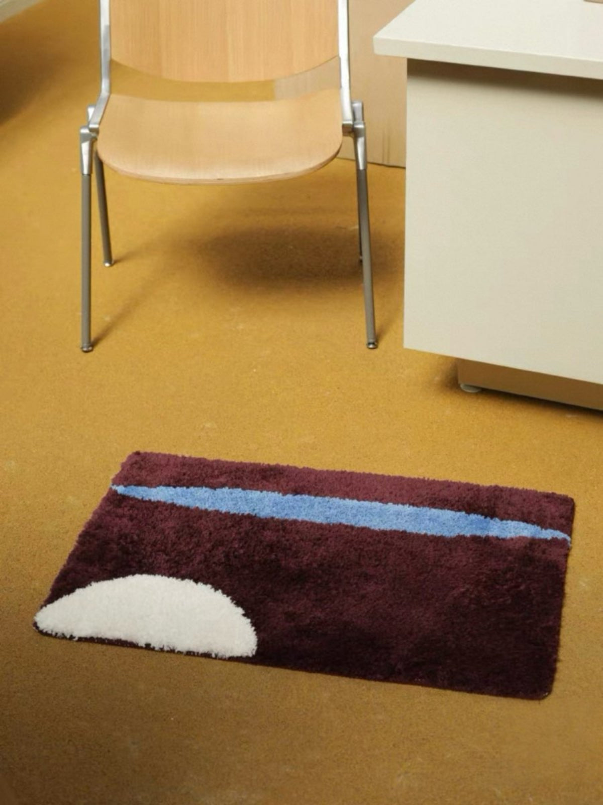 Tapis de bain abstrait contemporain ultra doux, absorbant, antidérapant